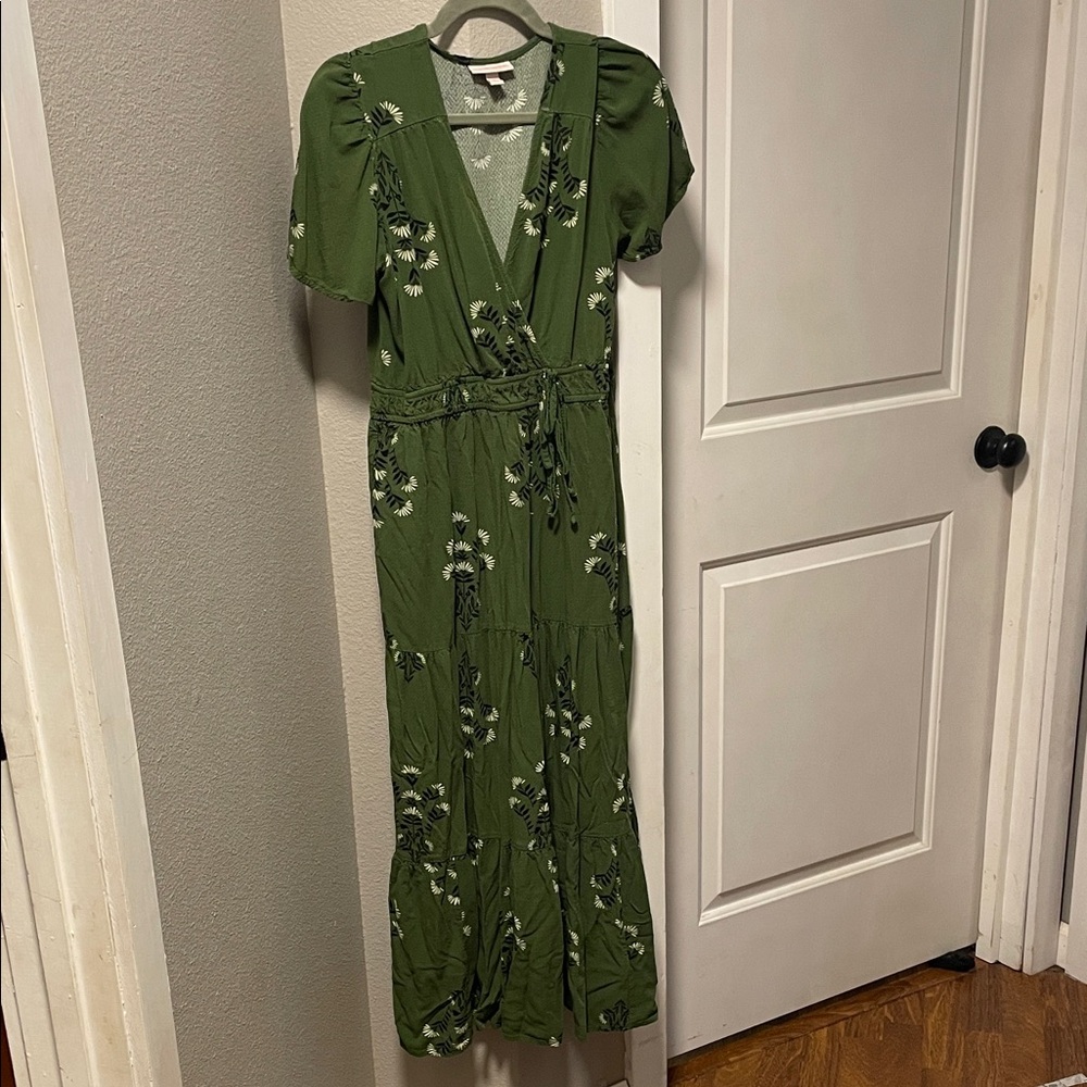 Knox Rose Olive Green Floral Maxi Dress